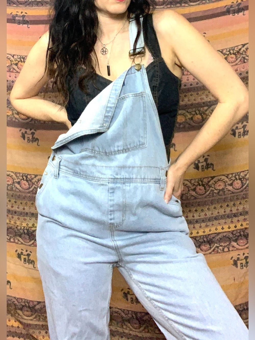 Hisea Light Wash 100% Cotton Denim Overalls - Women Jeans